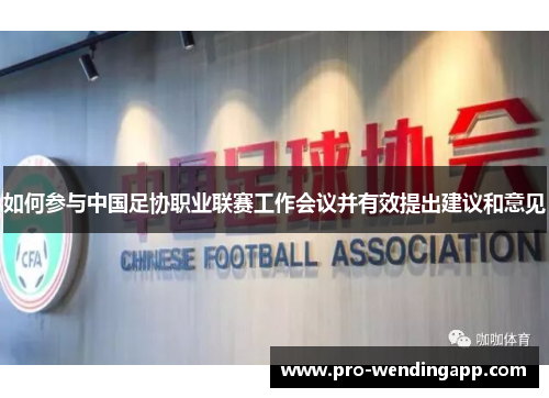 如何参与中国足协职业联赛工作会议并有效提出建议和意见