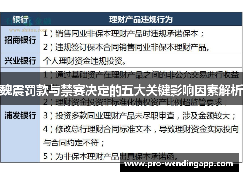 魏震罚款与禁赛决定的五大关键影响因素解析